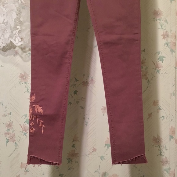 Express Ankle Legging High Rise Embroidered Pants - Picture 3 of 5